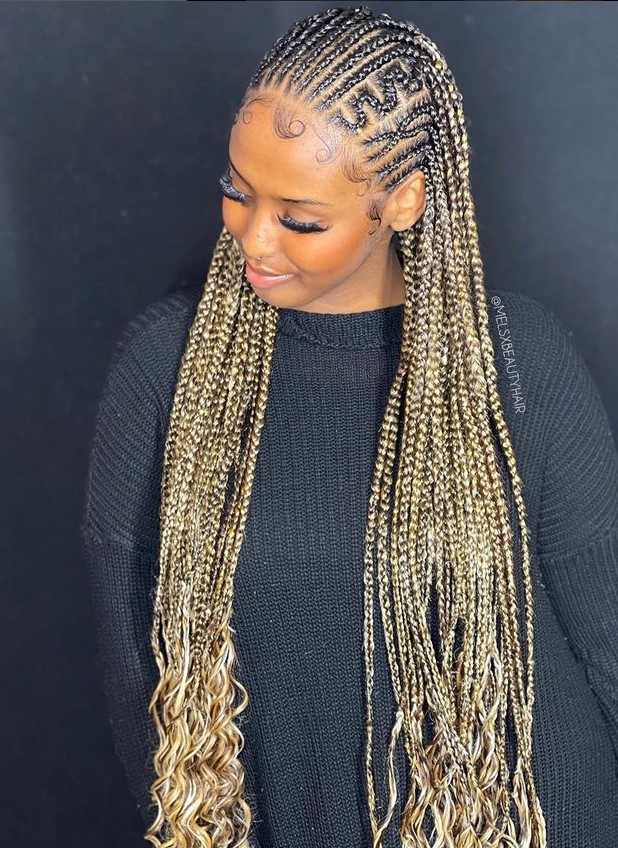 DIY Tribal / Fulani Braids with Curls