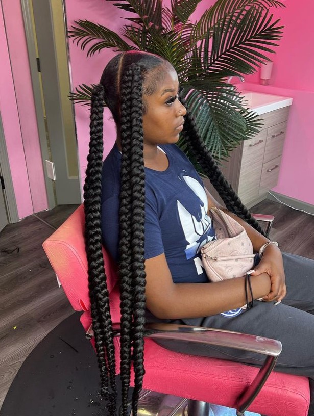 Double braided Jumbo braids