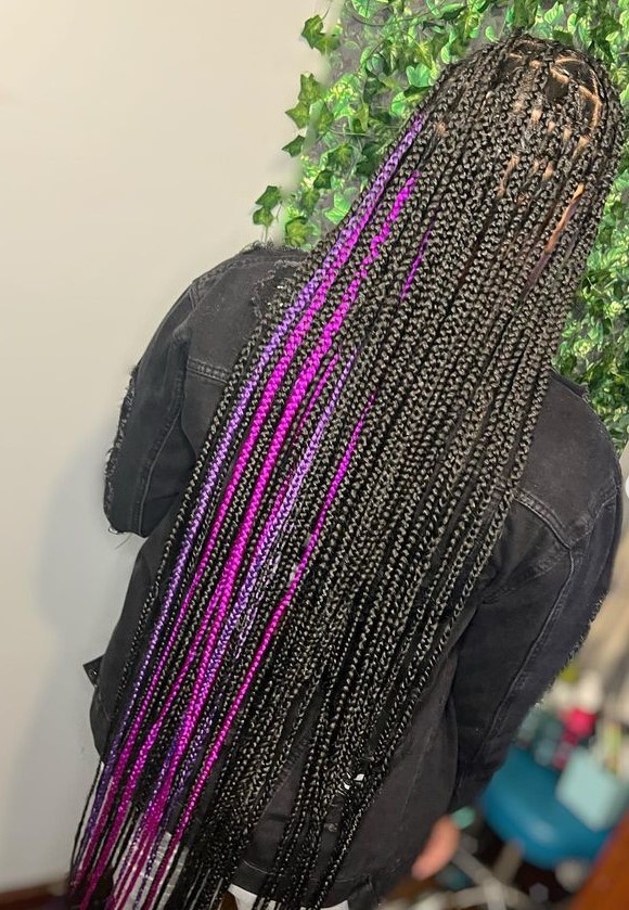 purple peekaboo braids