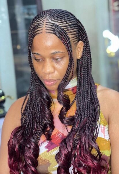 45 Stunning French curl braids you must try in 2024 - Afrochic