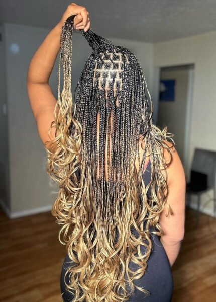 45 Stunning French curl braids you must try in 2024 - Afrochic