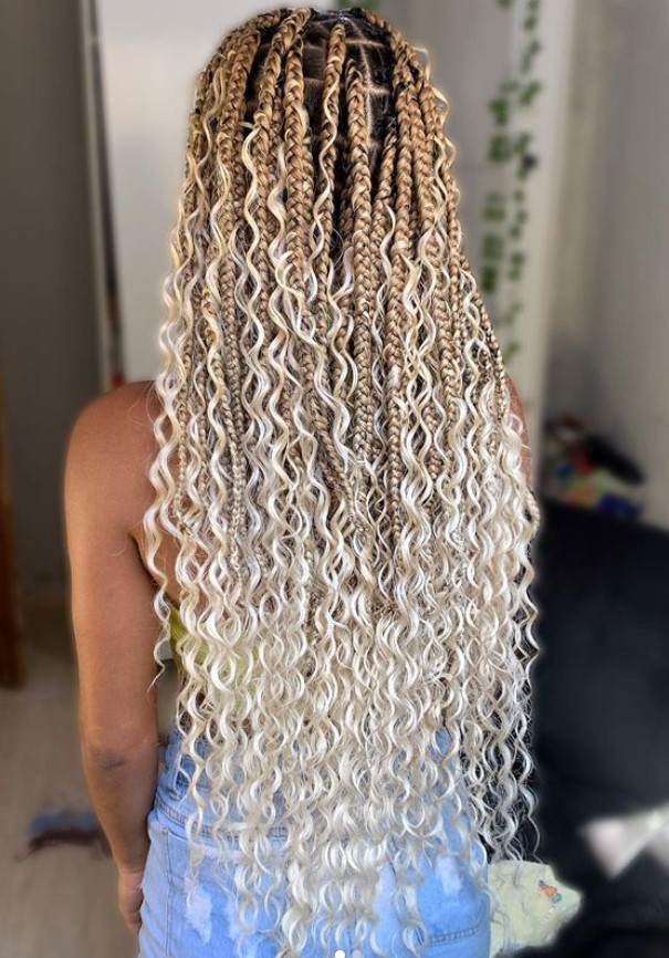 blonde boho braids