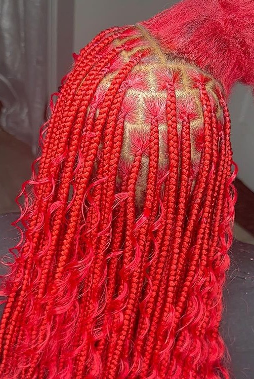 colored boho braids