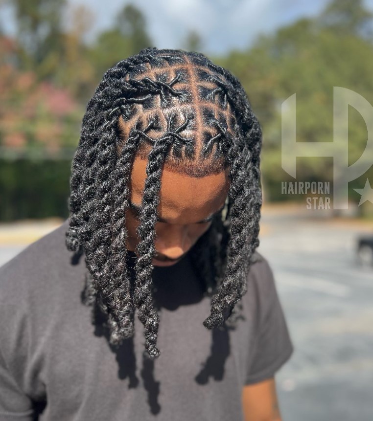 Invisible Locs on men 