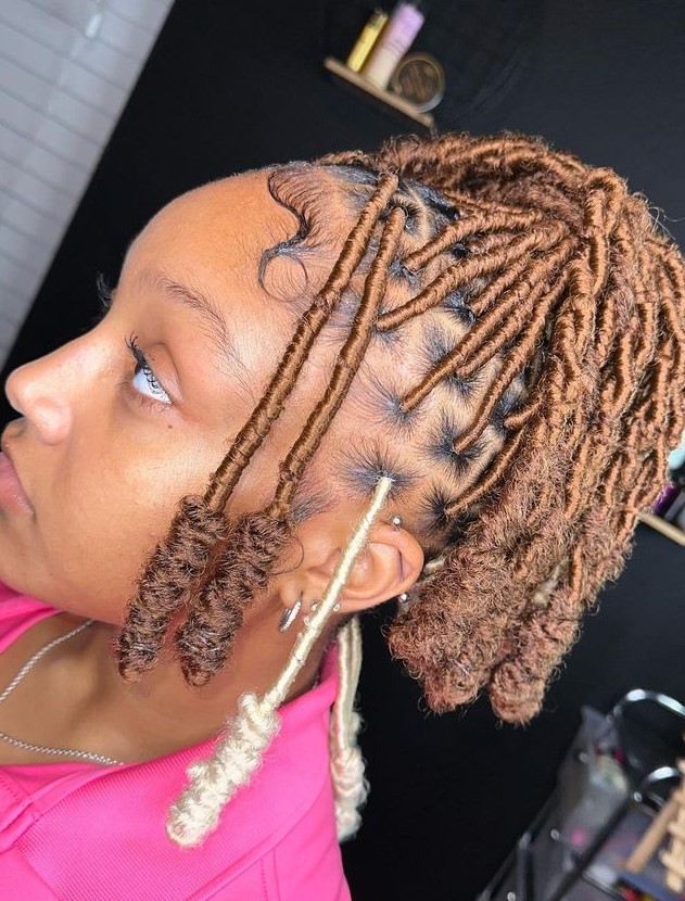 soft locs updo