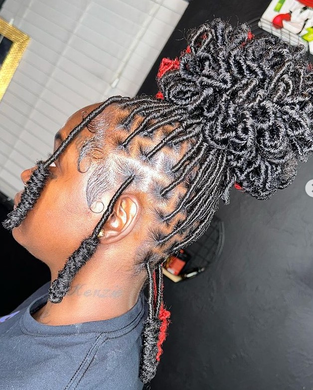 Soft Locs updo 