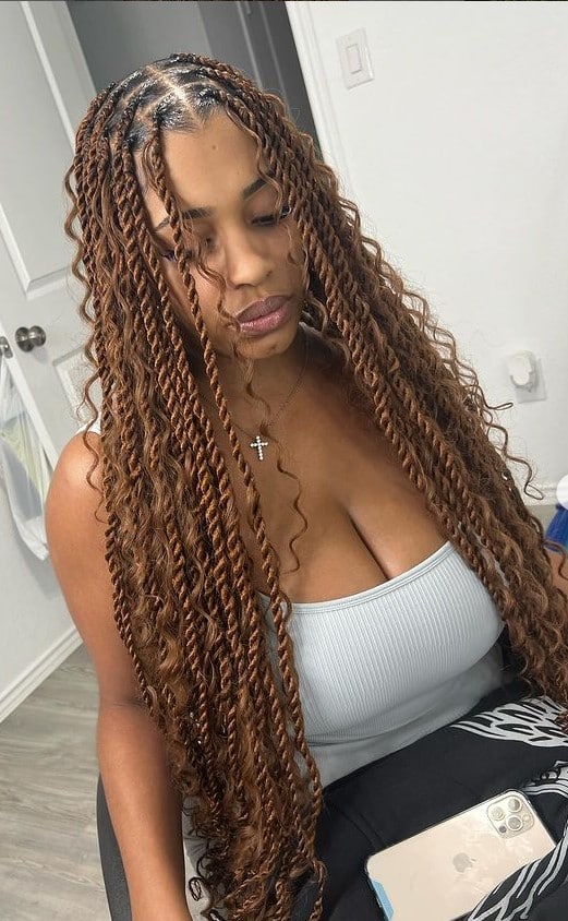 Colored Island Twist Braids