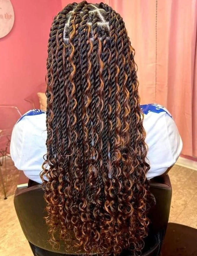 Colored Island Twist Braids