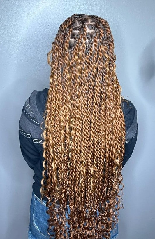 Colored Island Twist Braids