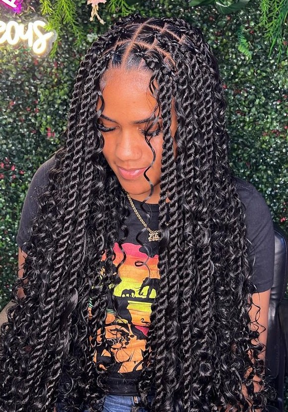 Black Island Twist Braids 