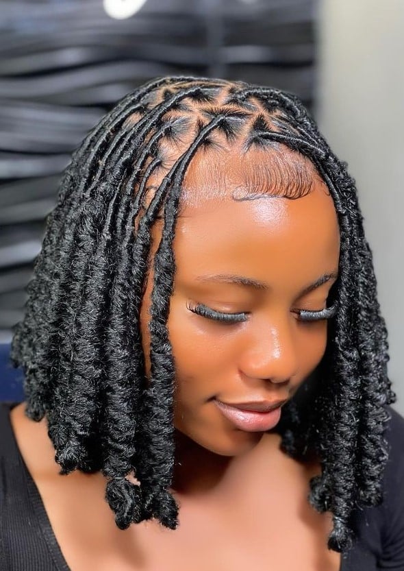 black short soft locs hairstyles