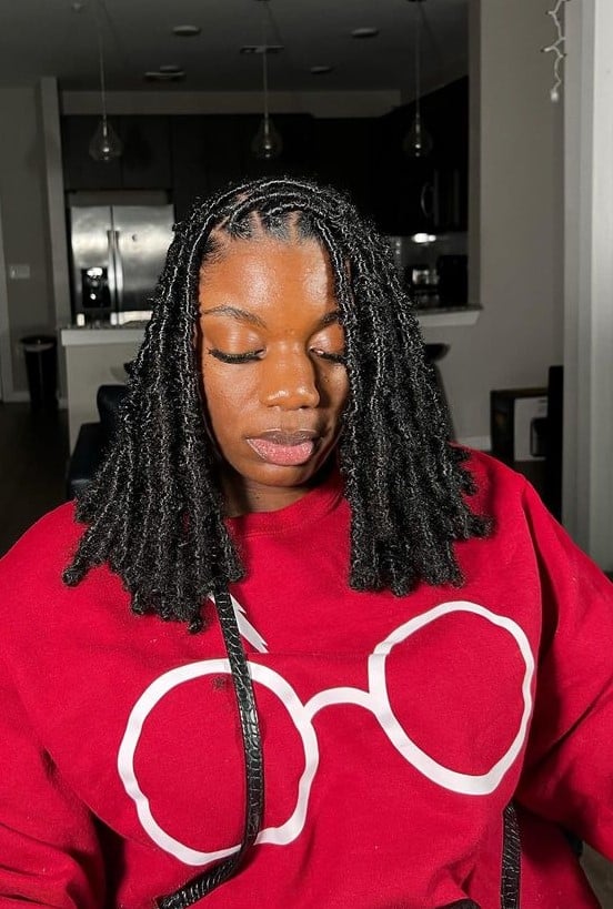 black short soft locs hairstyles