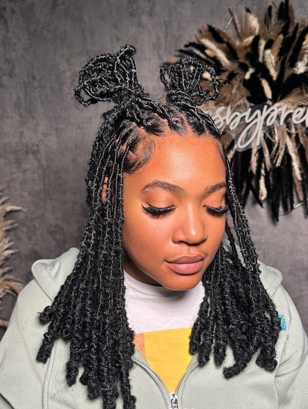 black short soft locs hairstyles