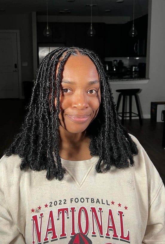 black short soft locs hairstyles