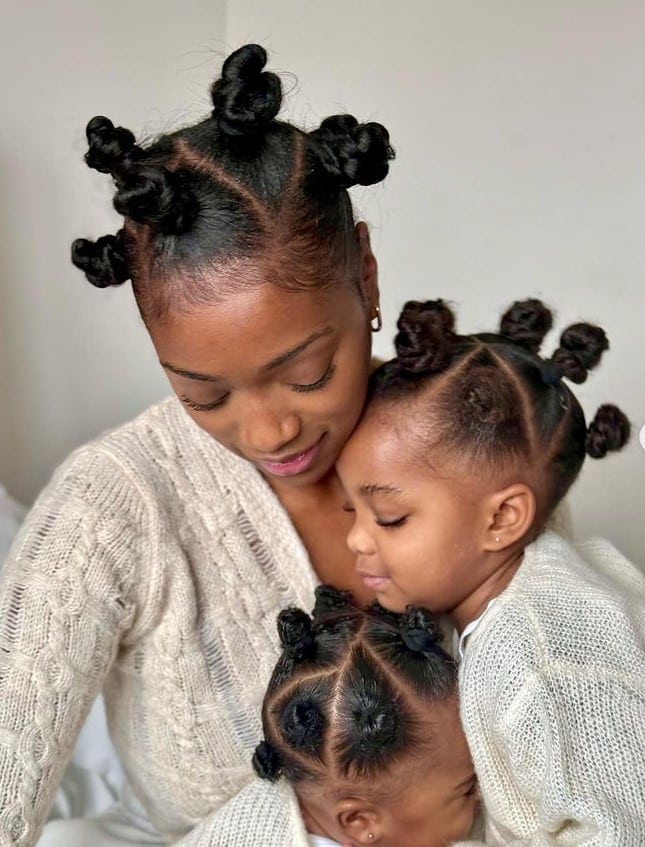 A lady with bantu knots hairstyle - the best natural Hairstyles 