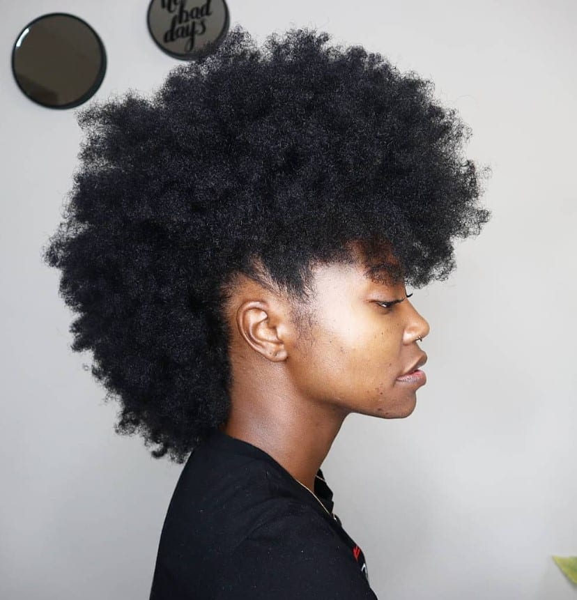 A lady with fro-hawk hairstyle - the best natural Hairstyles 