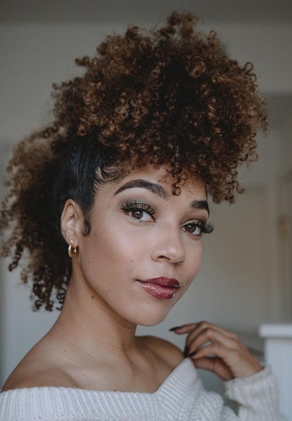 A lady with bantu knots hairstyle - the best natural Hairstyles 