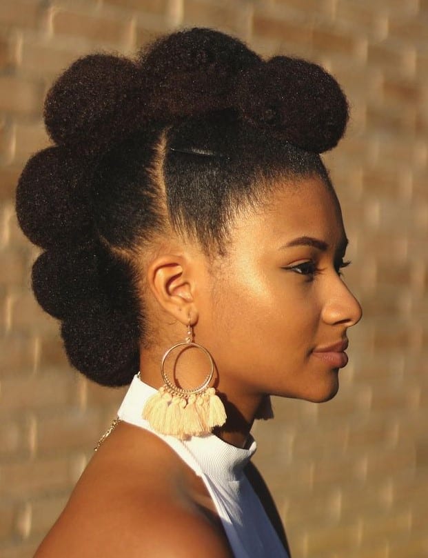 A lady with fro-hawk hairstyle - the best natural Hairstyles 