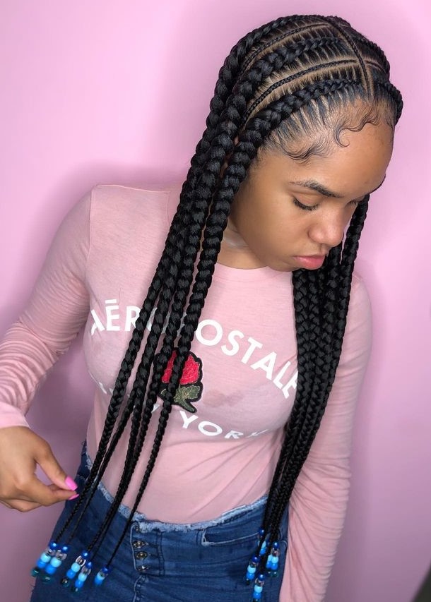 pop smoke braids with beads