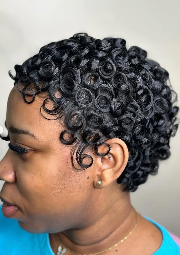 curly cut for black wome